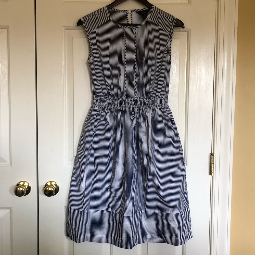 J.CREW Striped Midi Dress
